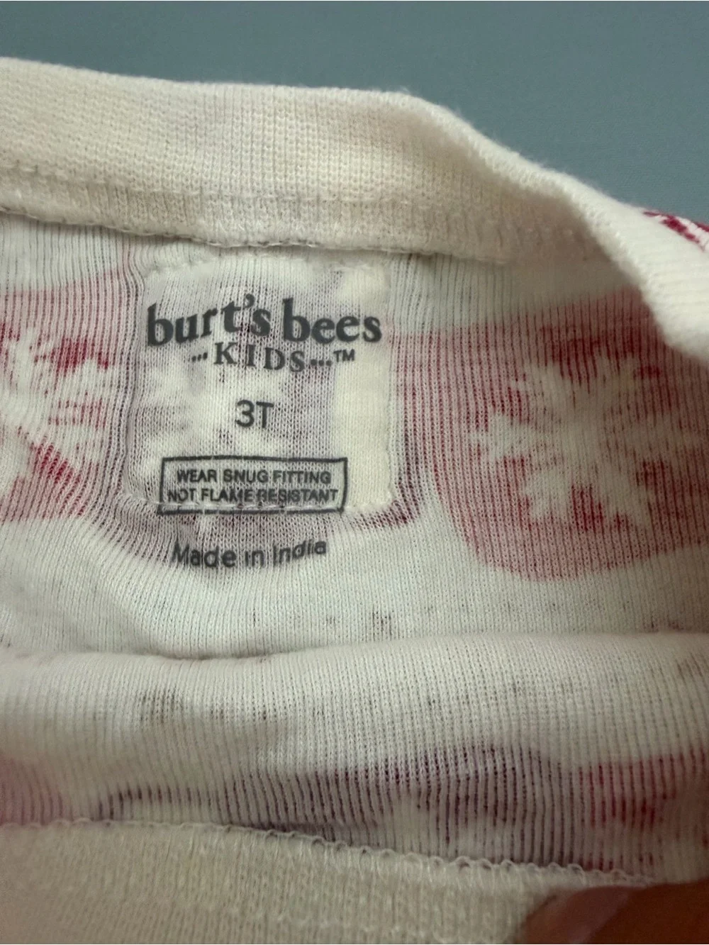 Burt’s Bees Baby: Red and Cream Holiday Snowflake Pajama Set